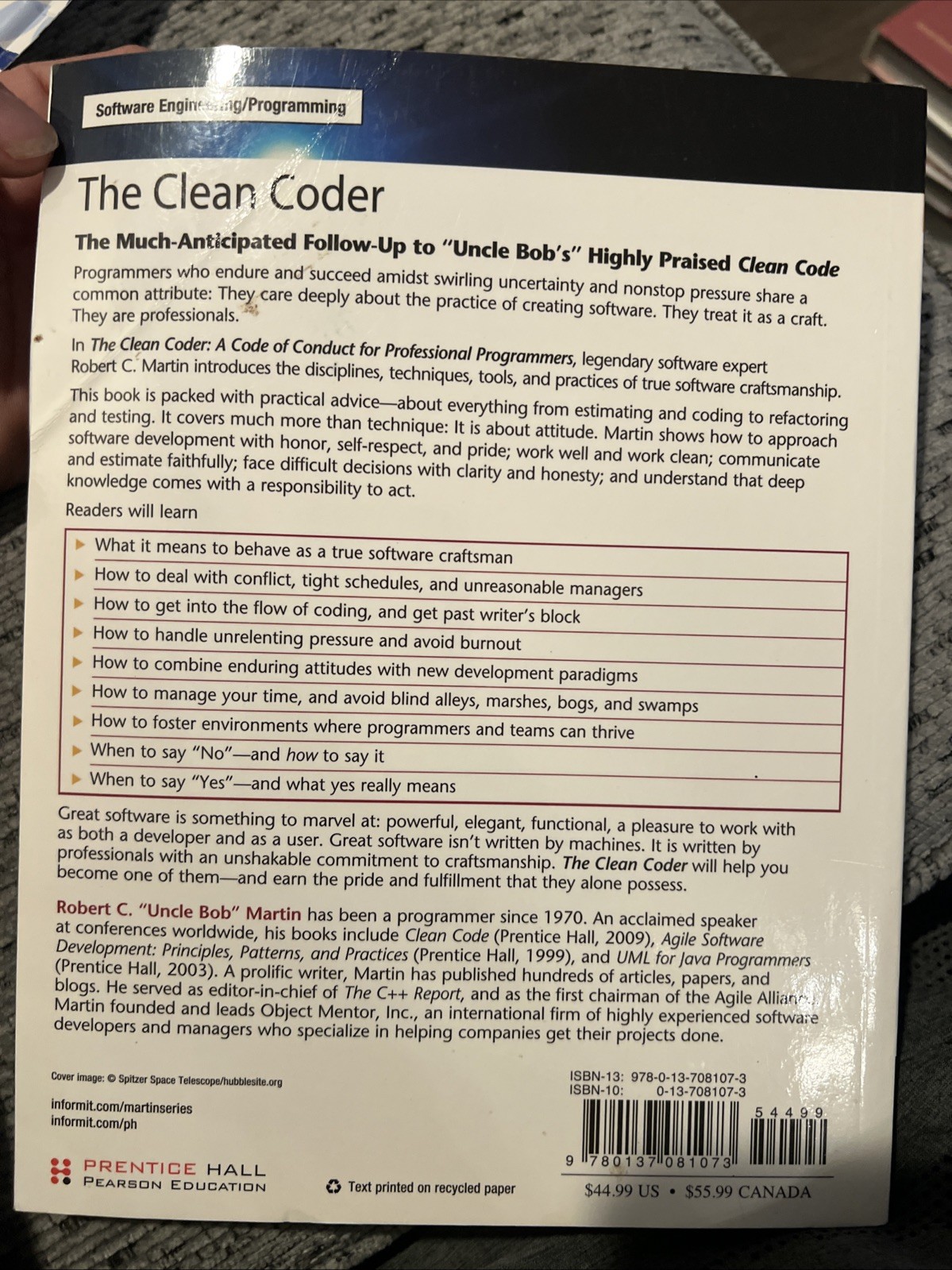 Robert C. Martin Ser.: Clean Coder : A Code of Conduct for Professional B-114