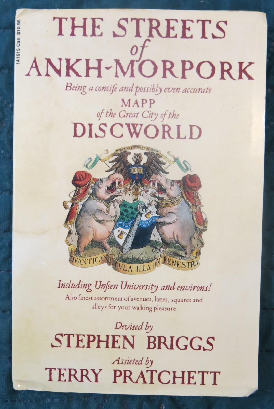 Streets of Ankh-Morpork Mapp by Stephen Briggs & Terry Pratchett 1994 Discworld