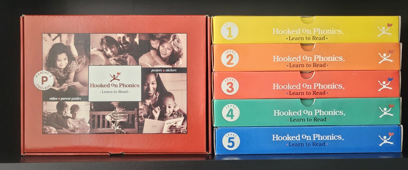 Hooked on Phonics Learn To Read Books Set Levels 1 – 5 Parent Kit Homeschool