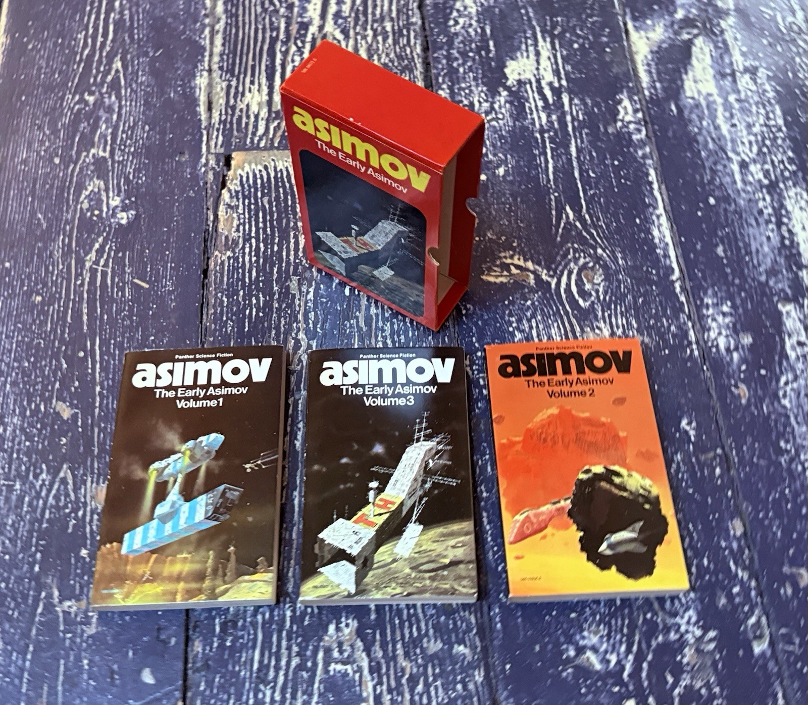 RARE 1974 BOX SET THE EARLY ASIMOV UK GRANADA PANTHER SF FANTASY CHRIS FOSS NEW
