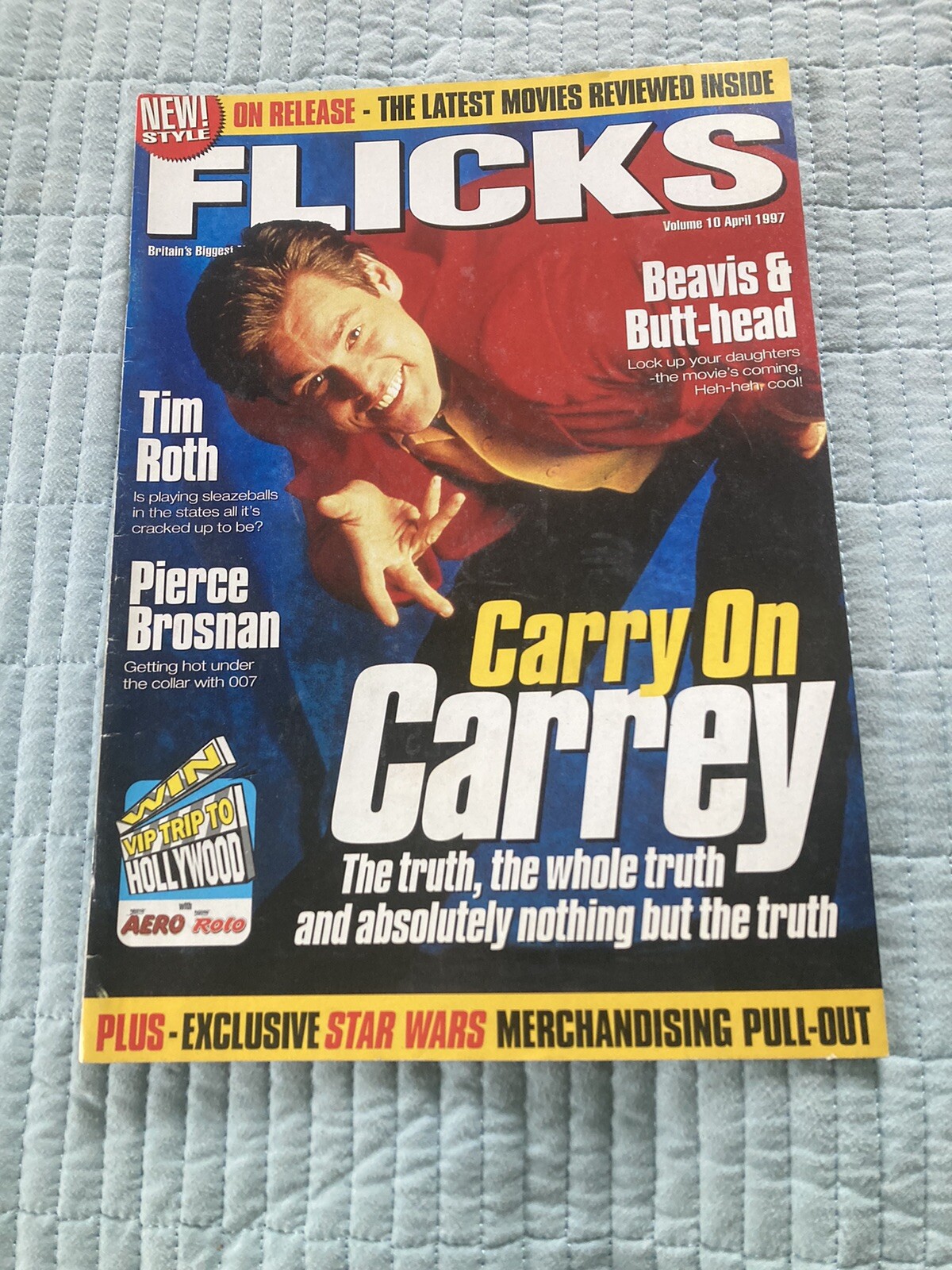 FLICKS Jim Carrey April 1997 44 Pages Star Wars Tim Roth Pierce Bresnan