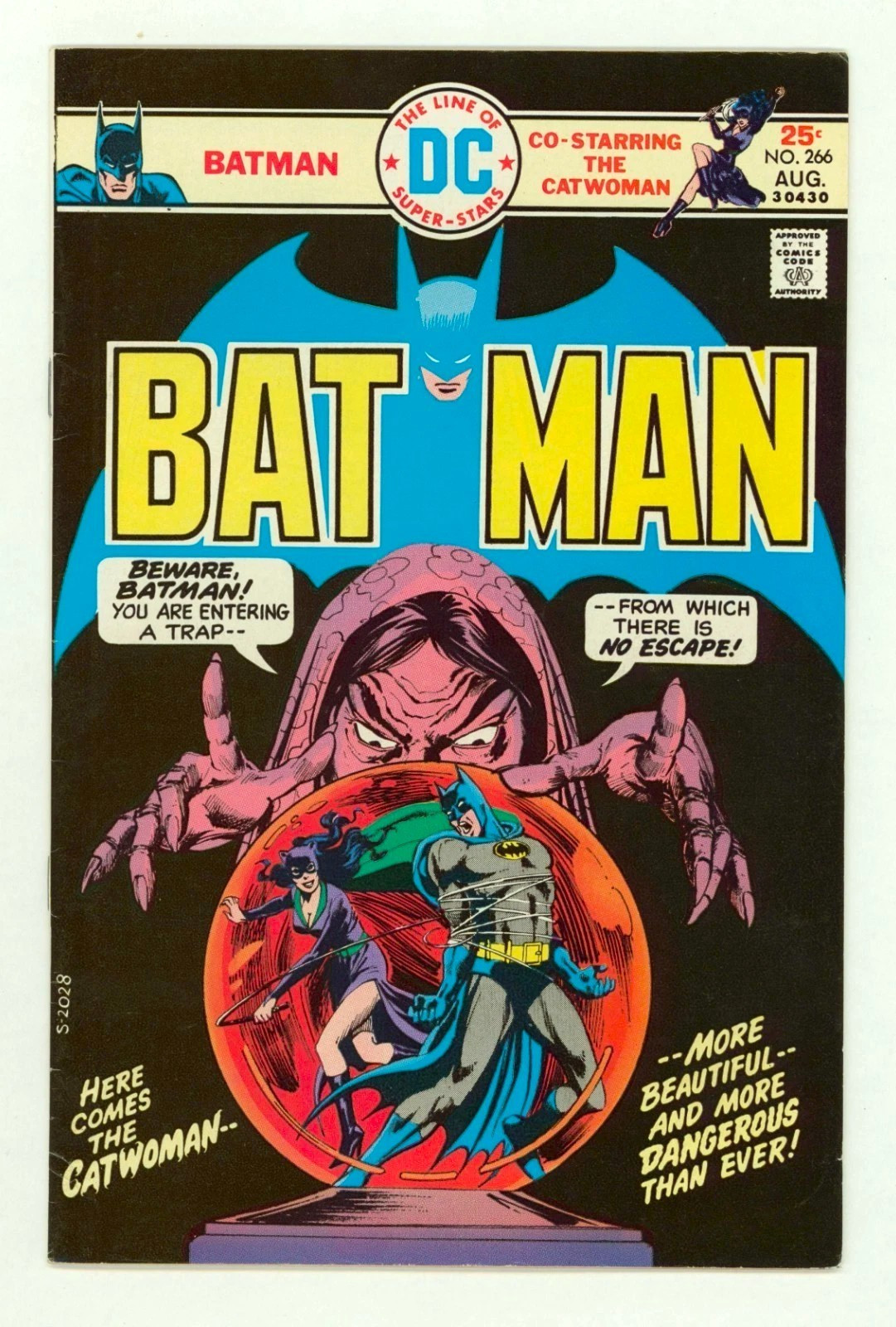Batman #266 DC Comics F-VF 7.0 Versus Catwoman – White Pages