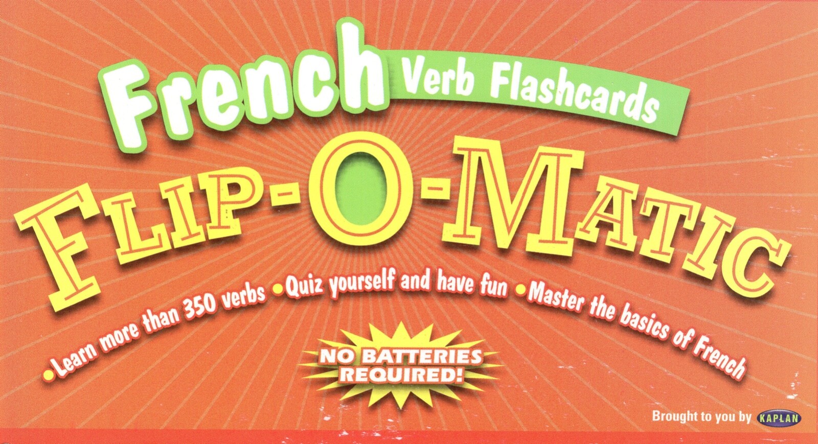 Kaplan French Verb Flashcards Flip-O-Matic by Kaplan Publishing (BRAND NEW)
