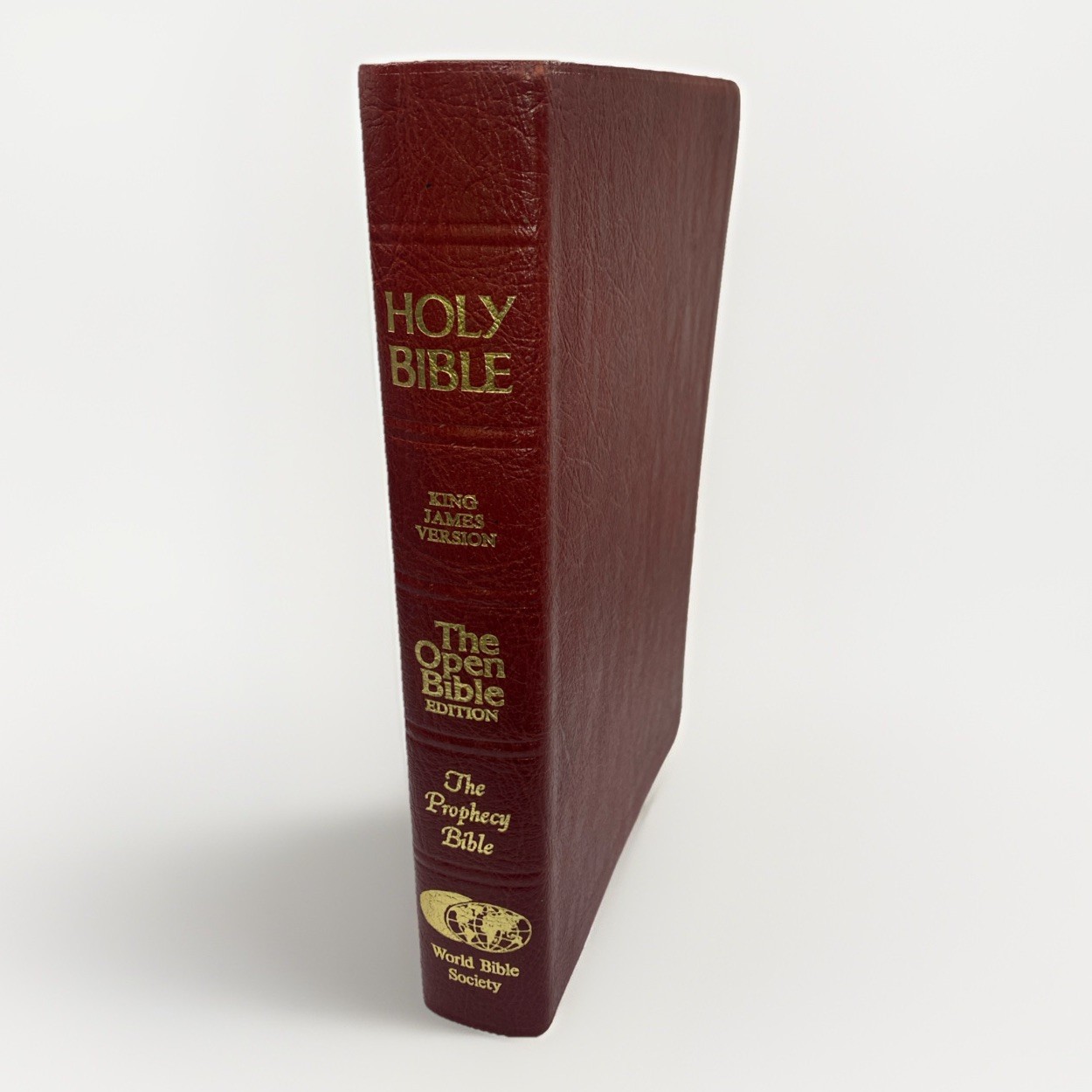 The Open Bible Edition KJV With Prophecy, Red Letter, World Bible Society, EUC!