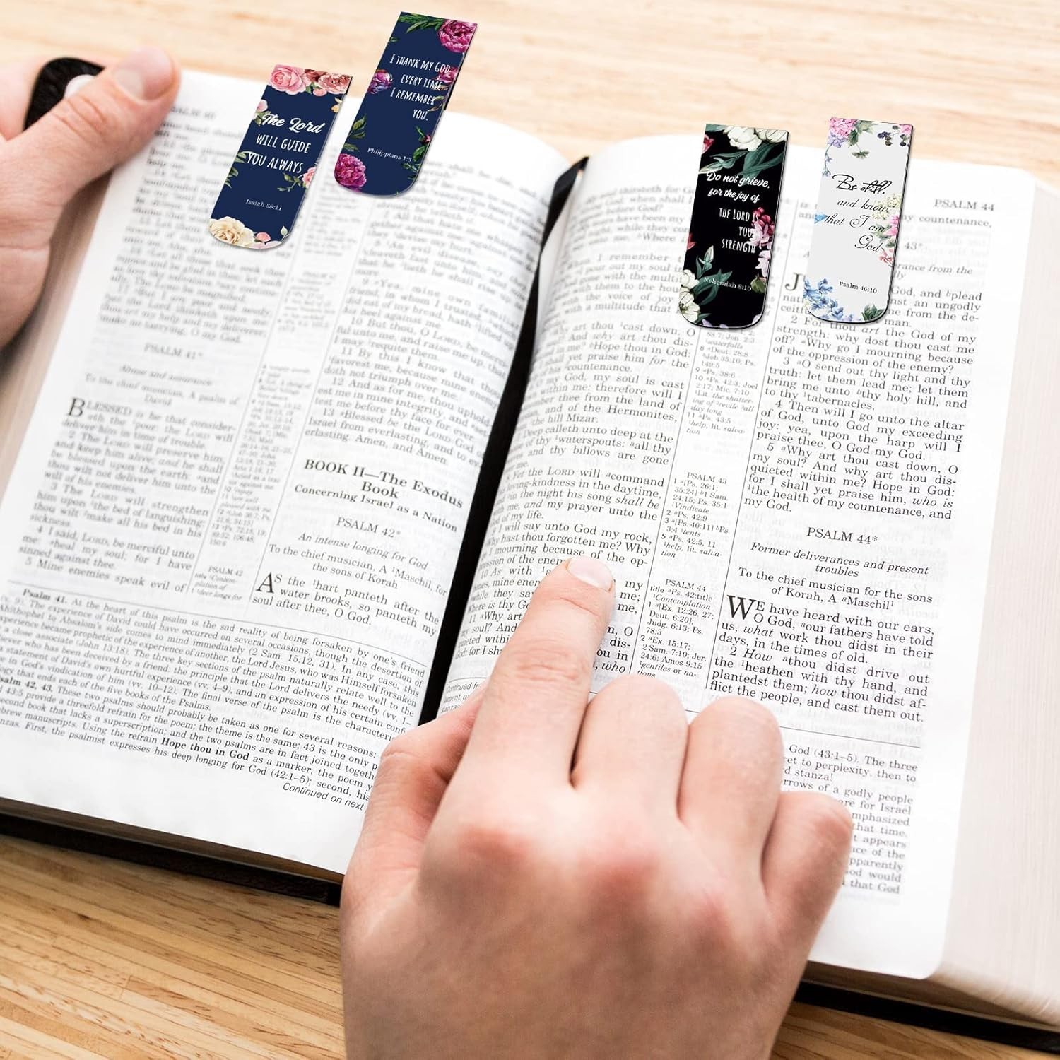 48 Pcs Bible Verse Magnetic Christian Bookmarks 0.8×4.7in Inspirational Scrip…