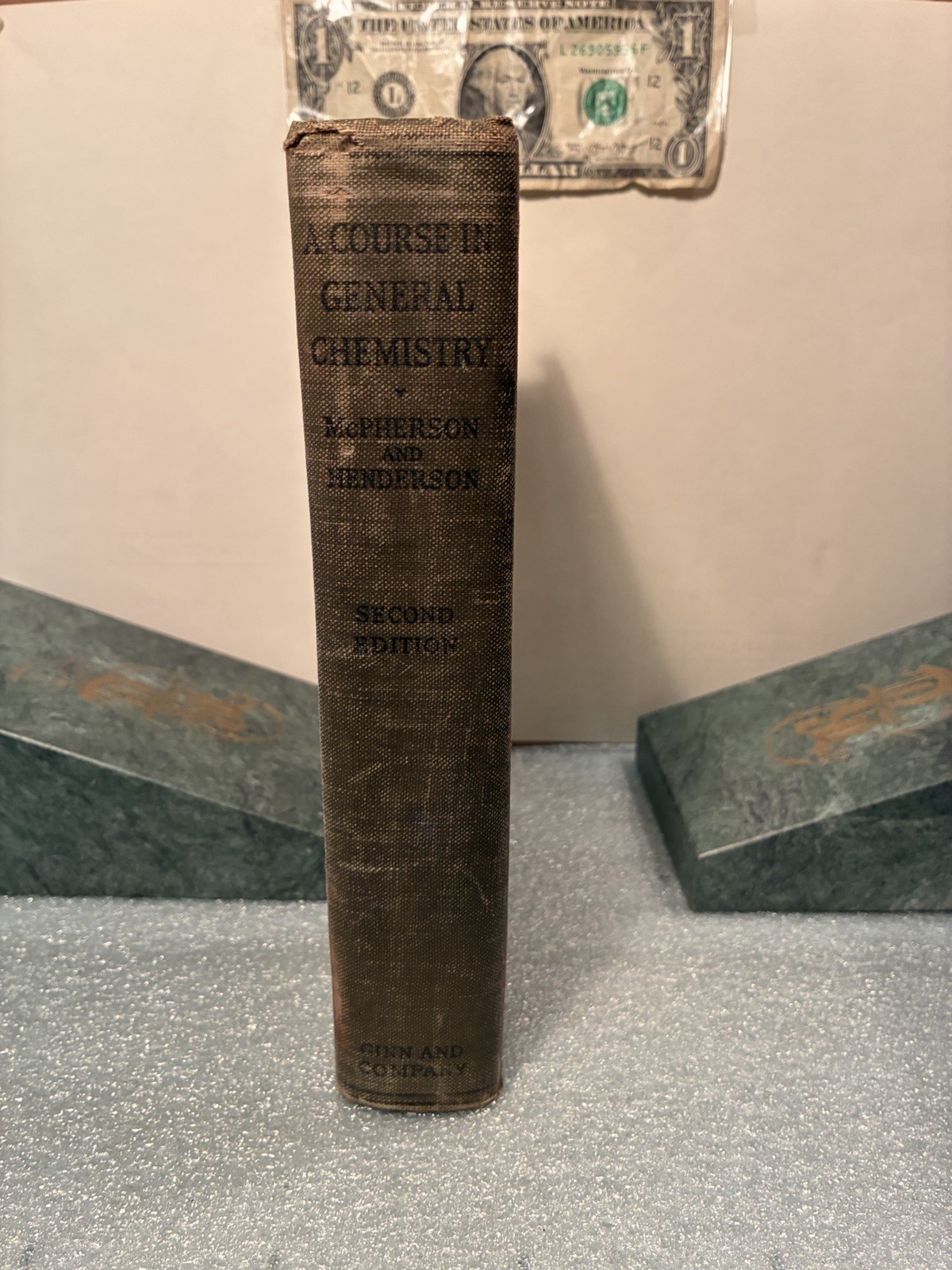 Rare 1921 A Course in General Chemistry McPherson Henderson Hardcover