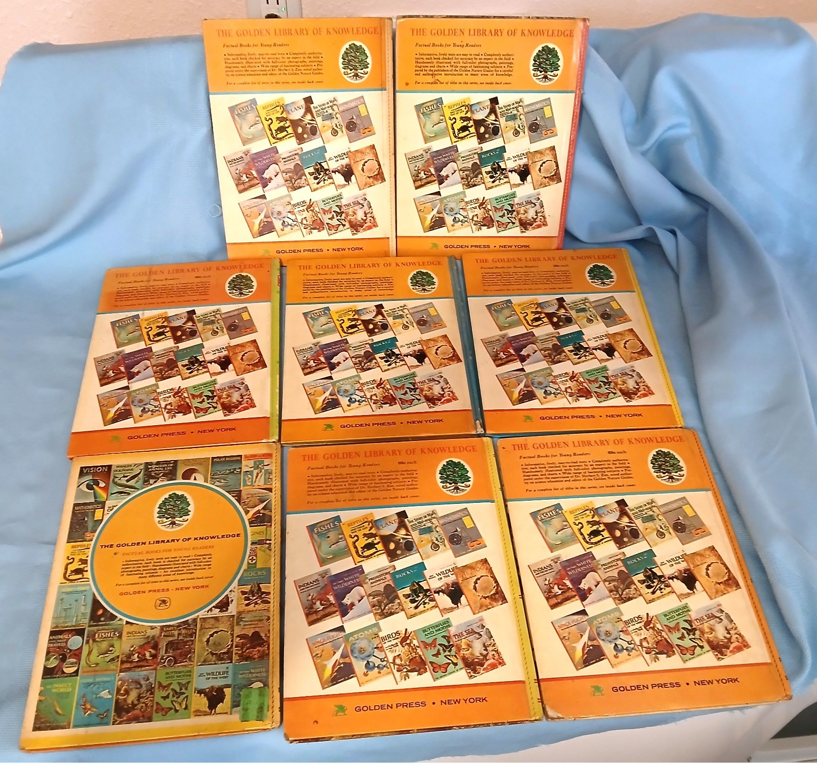 8 vintage mostly 69 cent Golden Library of Knowledge Books 1958-62 Golden Press