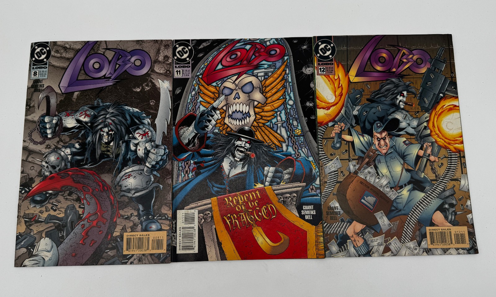 Lobo 3 x DC Comics #8 #11 #12 1994 – 1995 Alan Grant Val Semeiks Back Issues