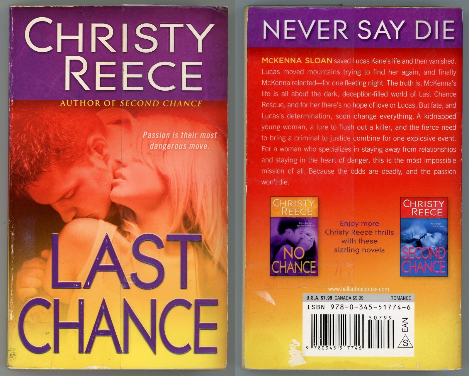 Last Chance Rescue Sensual Romance Lot of 6 Paperback by Christy Reece