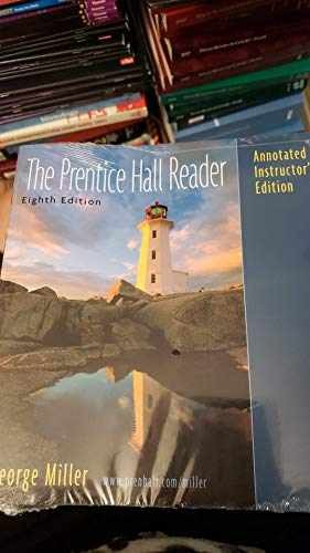 The Prentice Hall Reader – Paperback, by Miller George – Acceptable