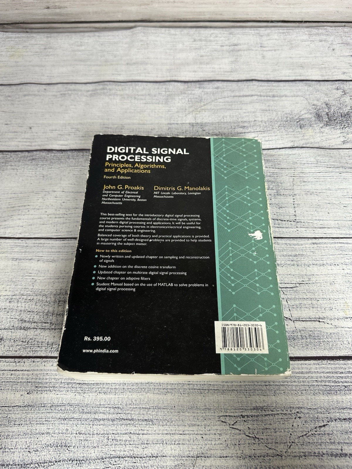 Digital Signal Processing 4th – Paperback, by John G. Proakis; – Acceptable