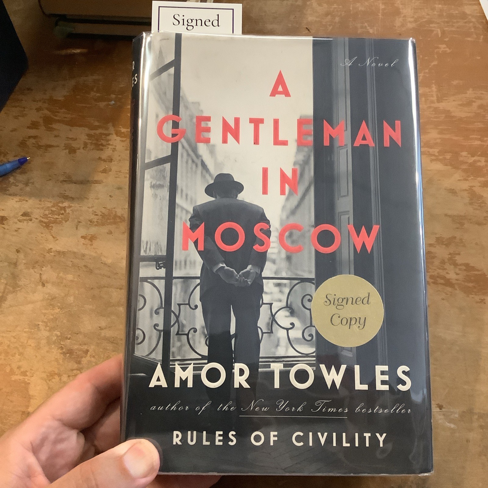 A Gentleman In Moscow Signed First Edition First Printing Amor Towles