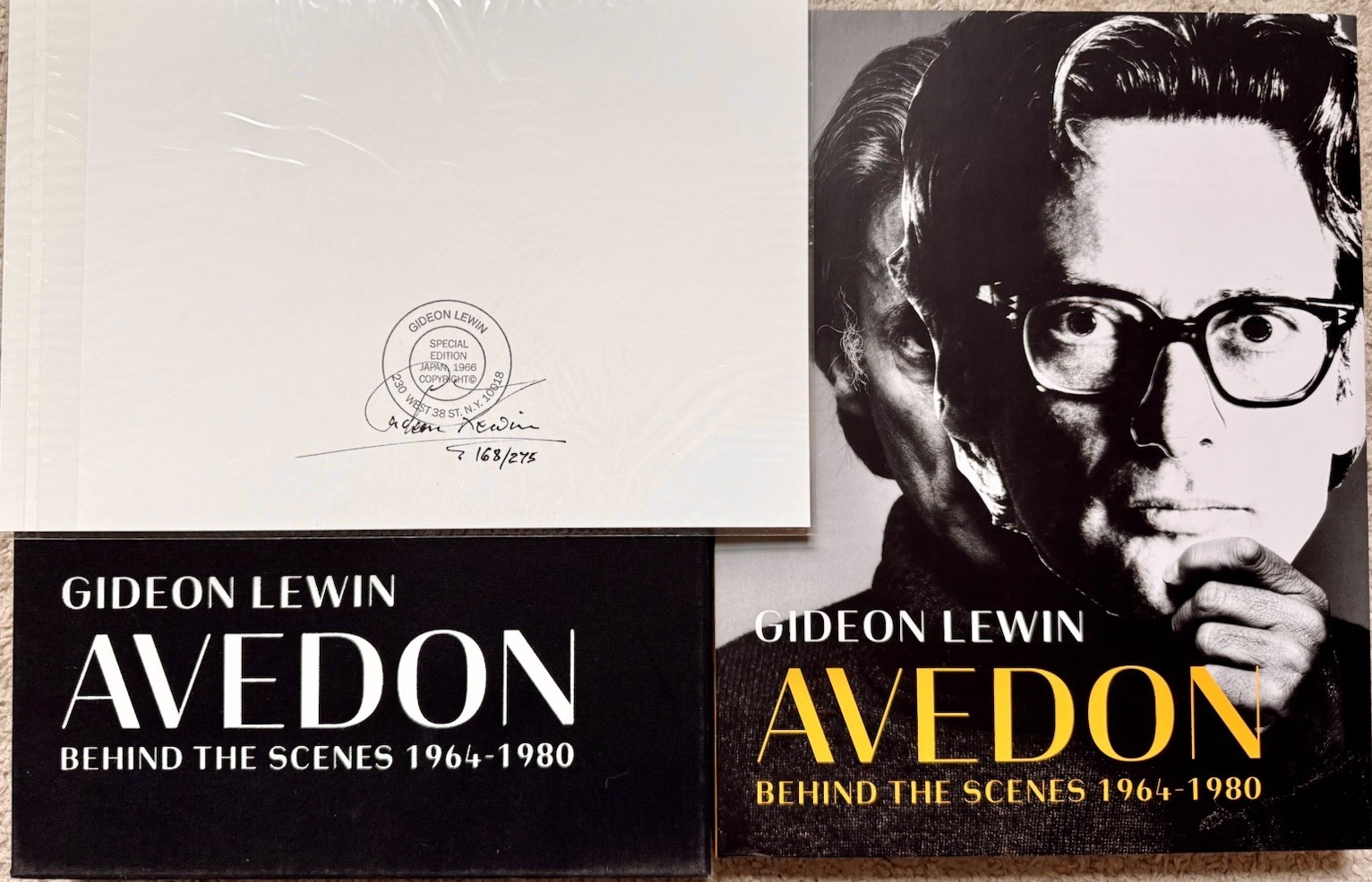 Gideon Lewin Avedon Behind The Scenes 1964-1980 #168/275 Book/Photo SIGNED