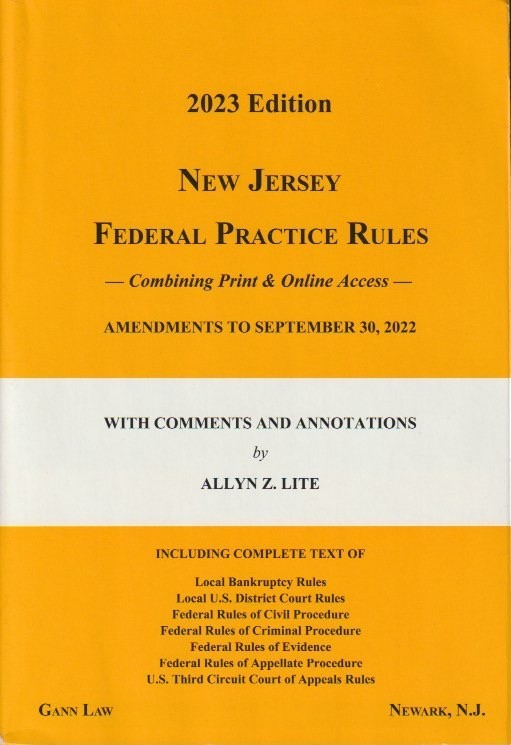 New Jersey Federal Practice Rules, 2023 Edition