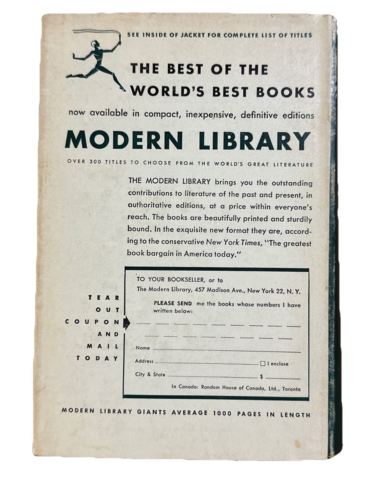 Anna Karenina Leo Tolstoy Modern Library HCDJ (1950)