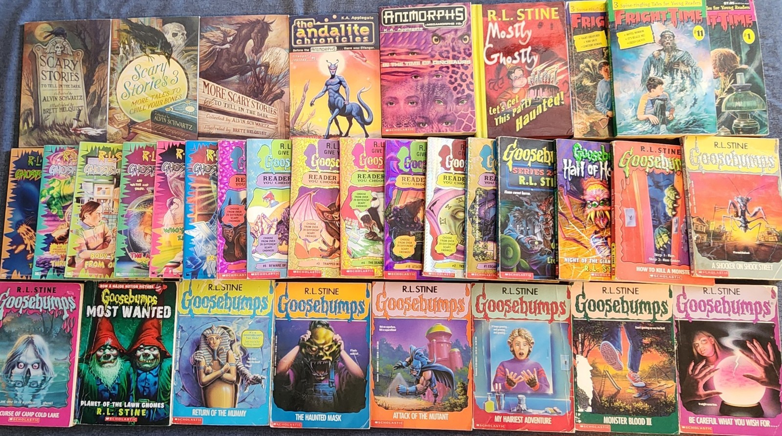 R L STINE Goosebumps Books Ghost Fear Street 2000 Animorphs Reader Beware J9