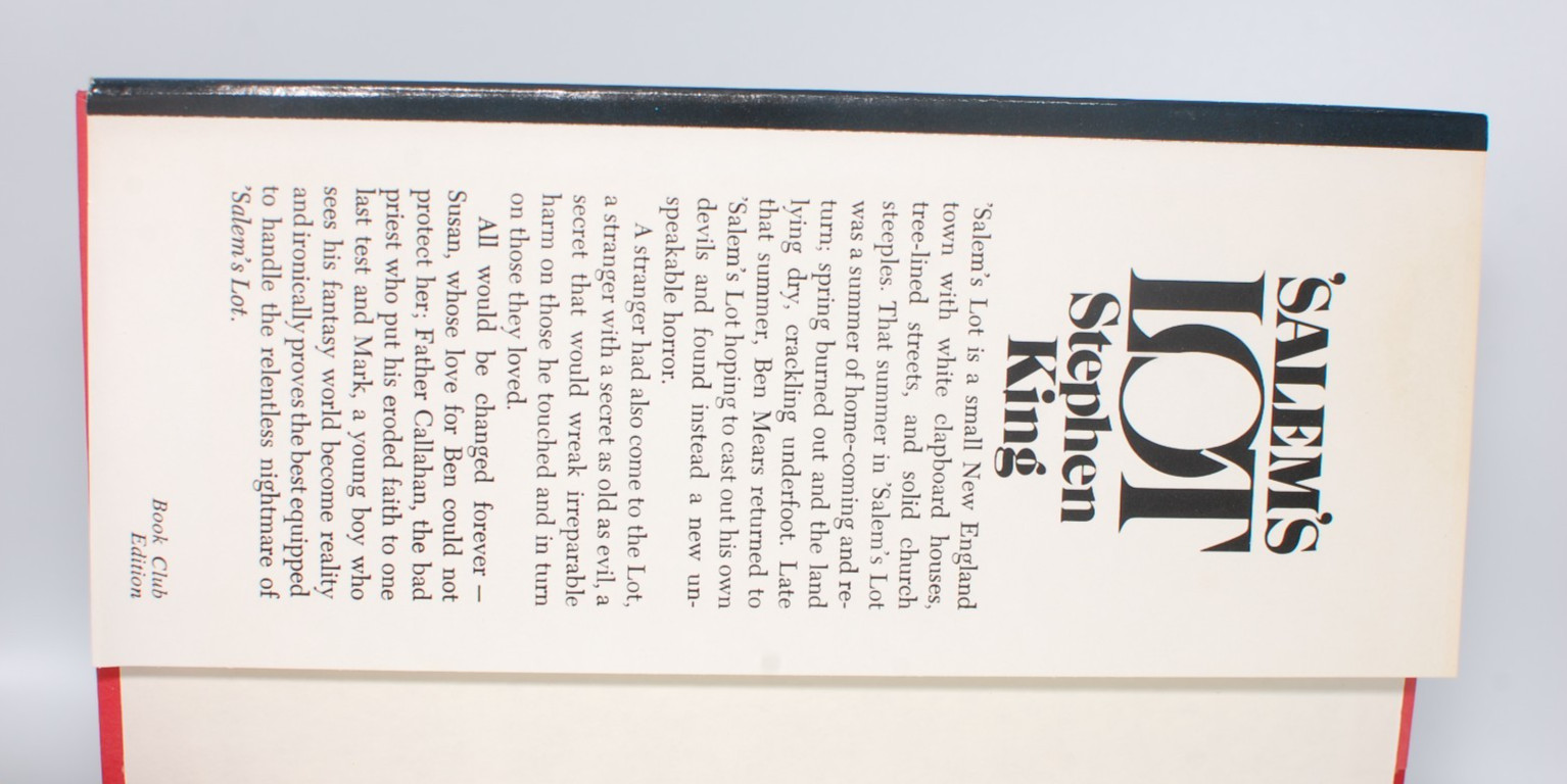 SALEM’S LOT by Stephen King (1975, Hardcover) Book Club Edition BCE