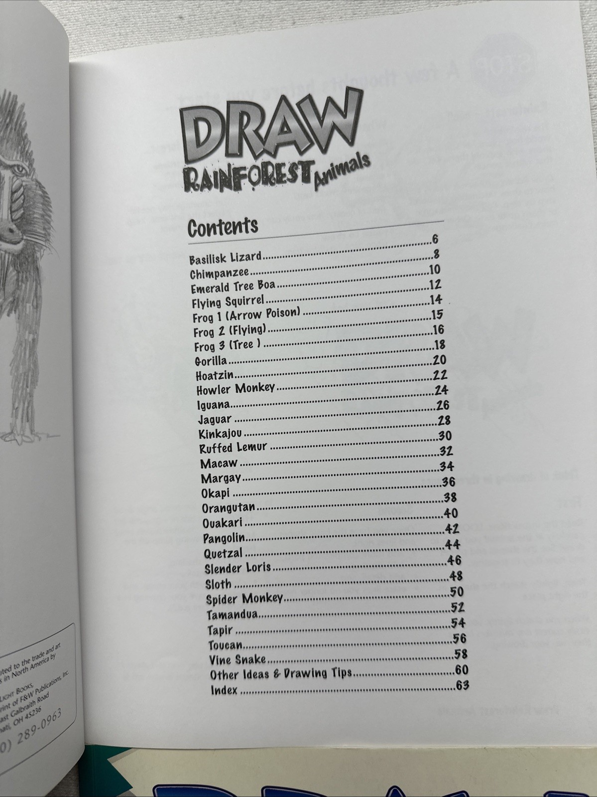 Two learn to draw for beginners draw ocean & rainforest animals Doug DuBosque