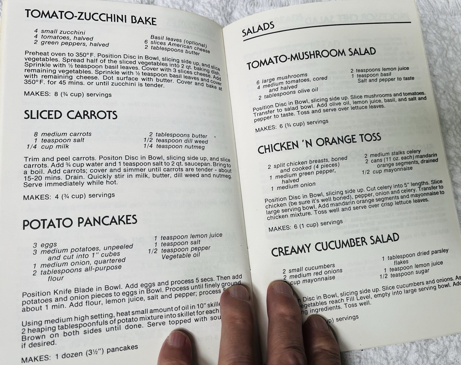 General Electric Food Processor Use & Care 1982 Recipes Booklet