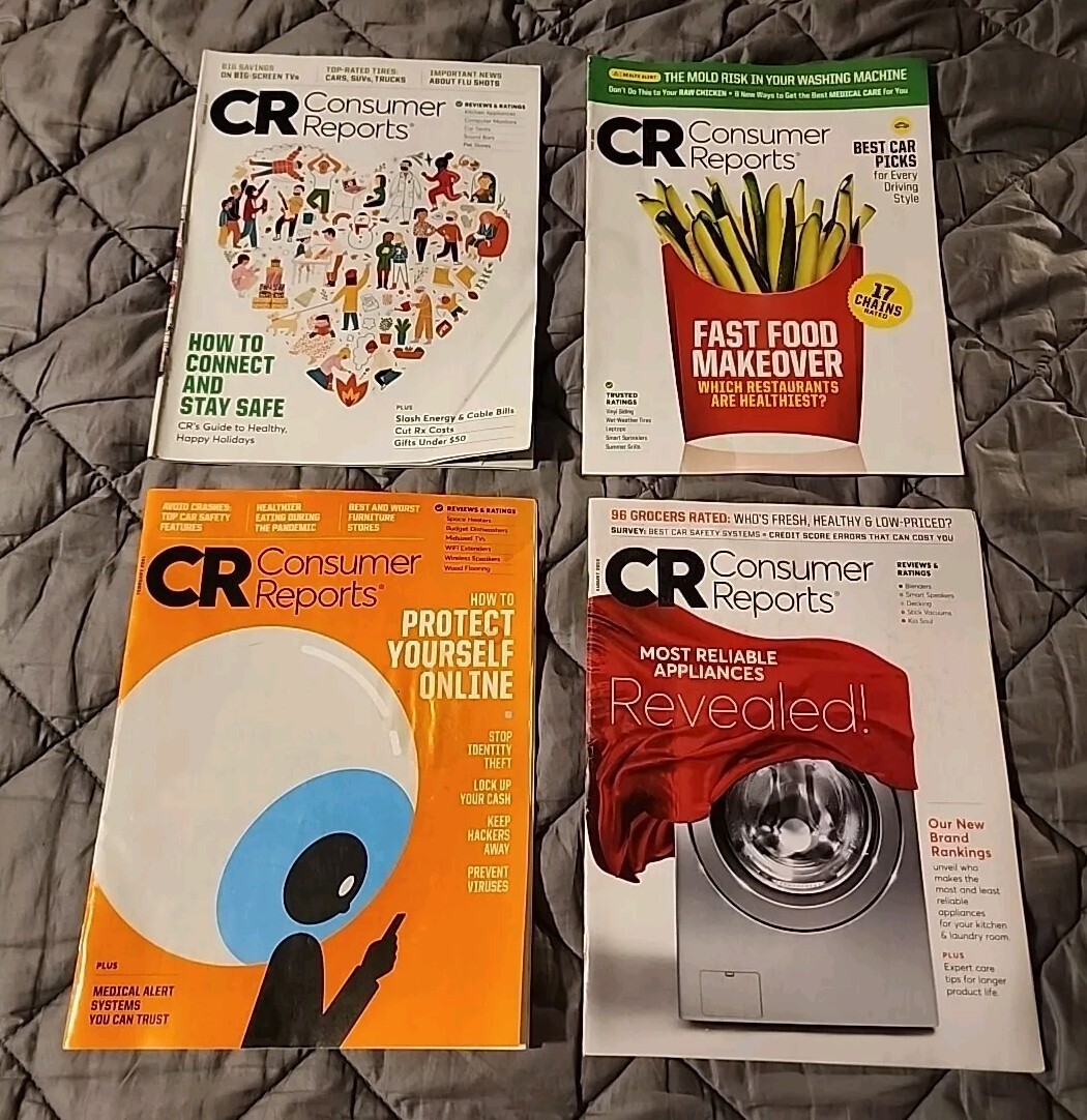 Consumer Reports Magazines- Lot Of 4 – Dec 20, May 20, Feb 21, Aug 18