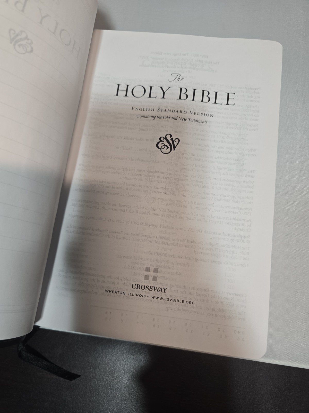 ESV Large Print Bible – Imitation Leather, by Crossway Bibles – Very Good