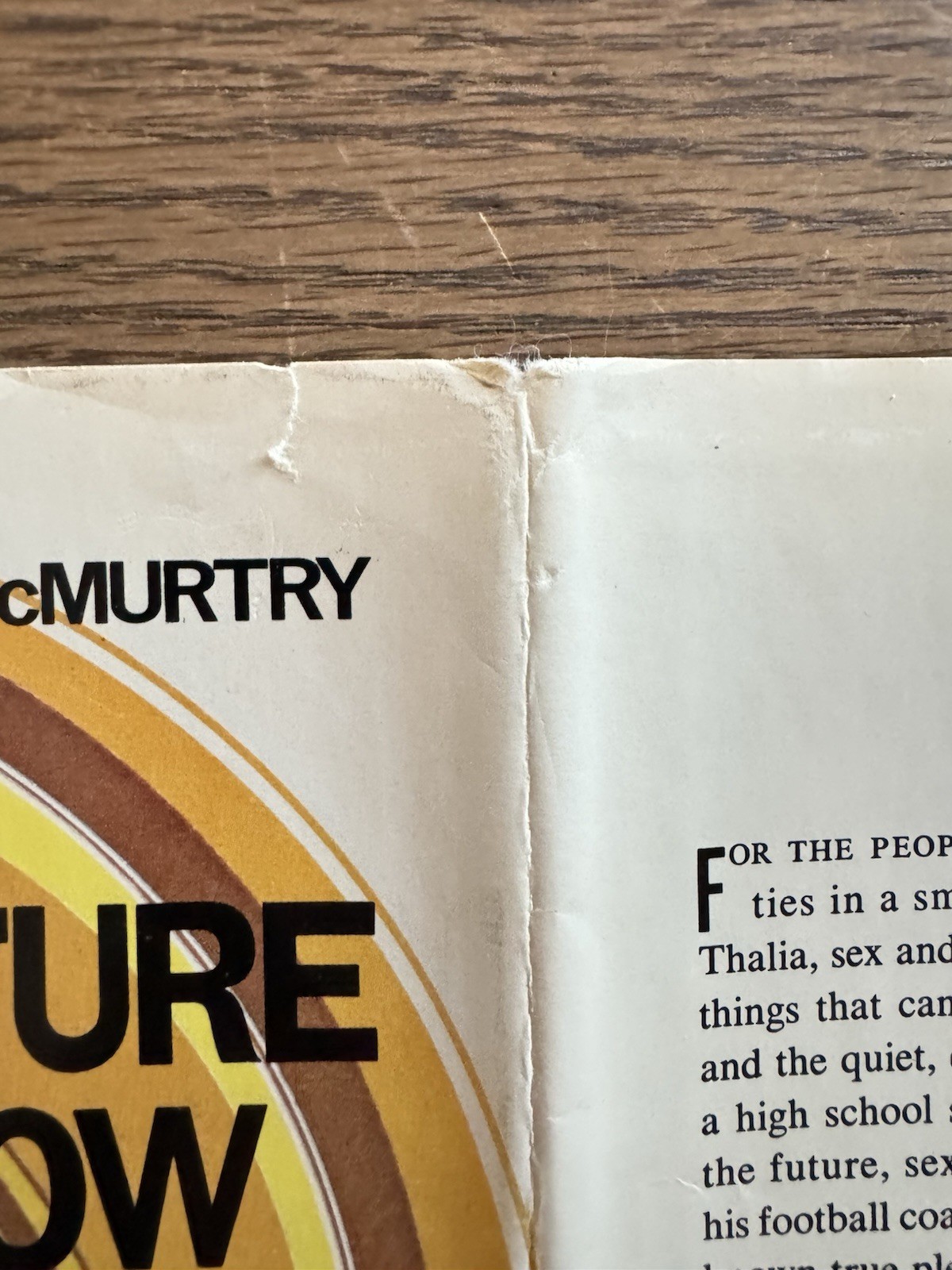 Larry McMurtry *Signed* The Last Picture Show 1966 “Small Town Horror Quote