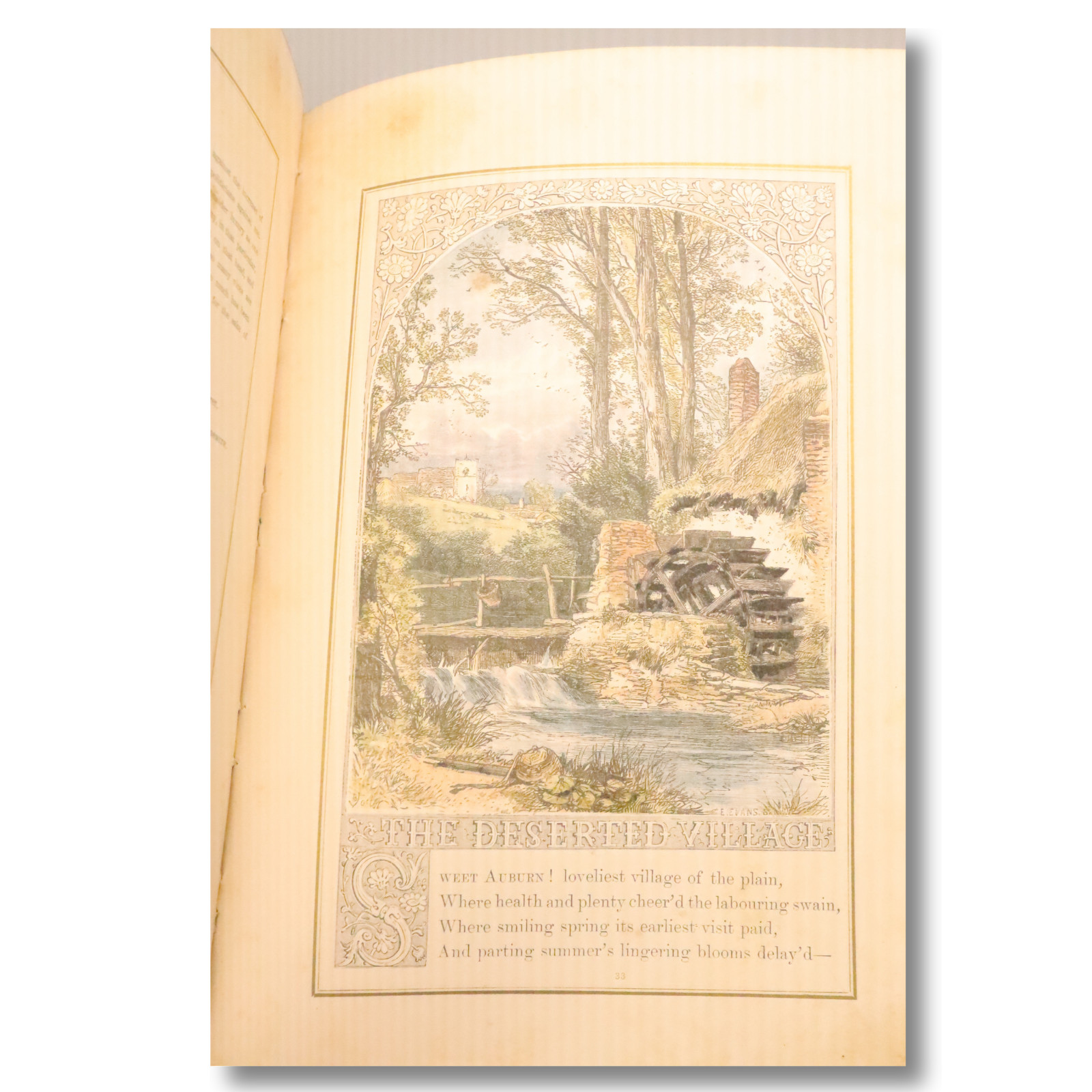 Rare 1859 Poems of Oliver Goldsmith Full Leather Gilt AEG Birket Foster Humphrey