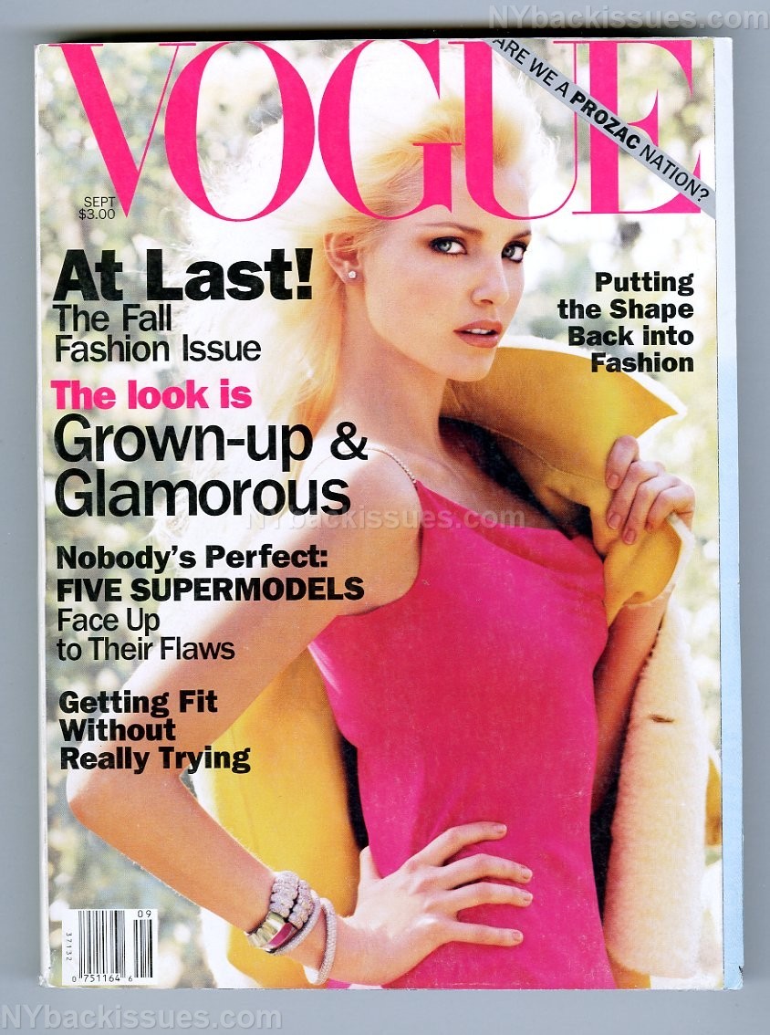 Vogue magazine September 1994 Nadja Auermann Cindy Crawford Stephanie Seymour