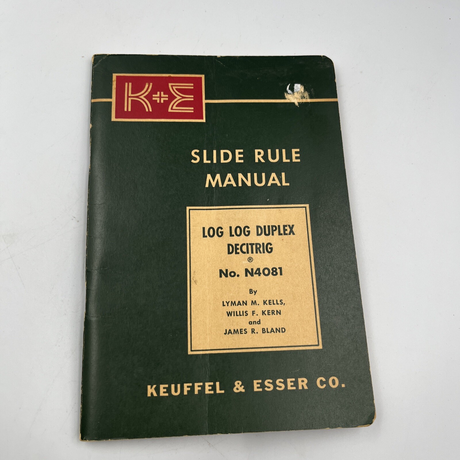1947 K&E Slide Rule Manual No. 4081 Log Duplex Vector Keuffel & Esser Booklet