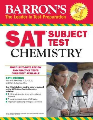 Barron’s SAT Subject Test: Chemistry, 13th Edition – Paperback – GOOD