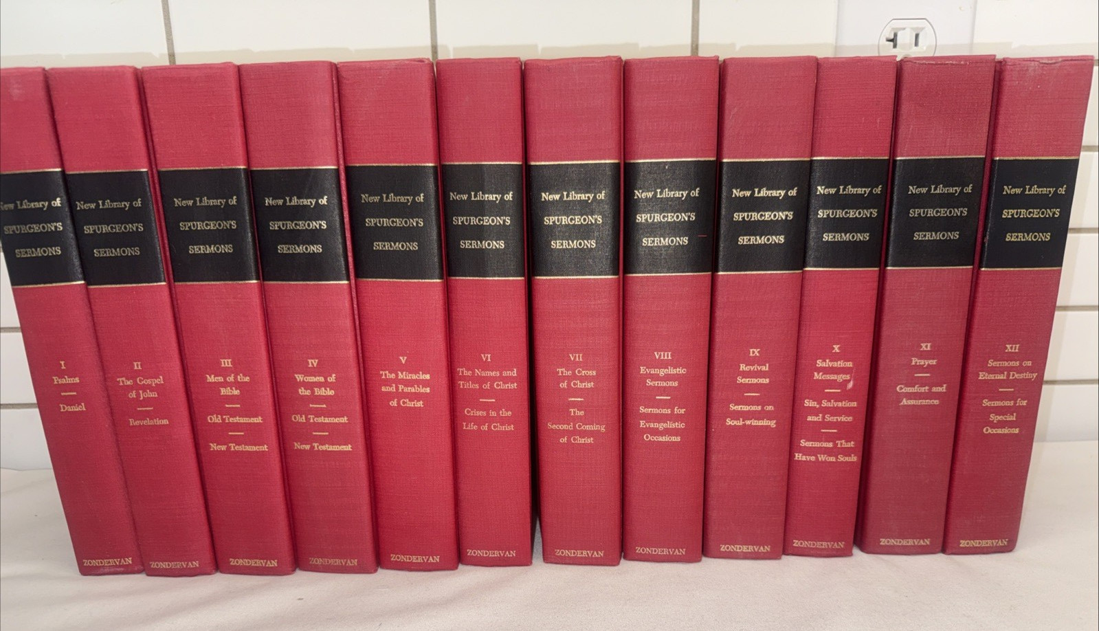 Complete Set 1970 New Library of Spurgeon’s Sermons 1-12 Excellent Cond.