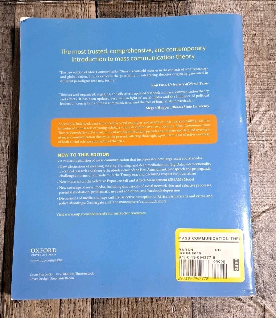 Mass Communication Theory : Foundations, Ferment, and Future 9780190942779