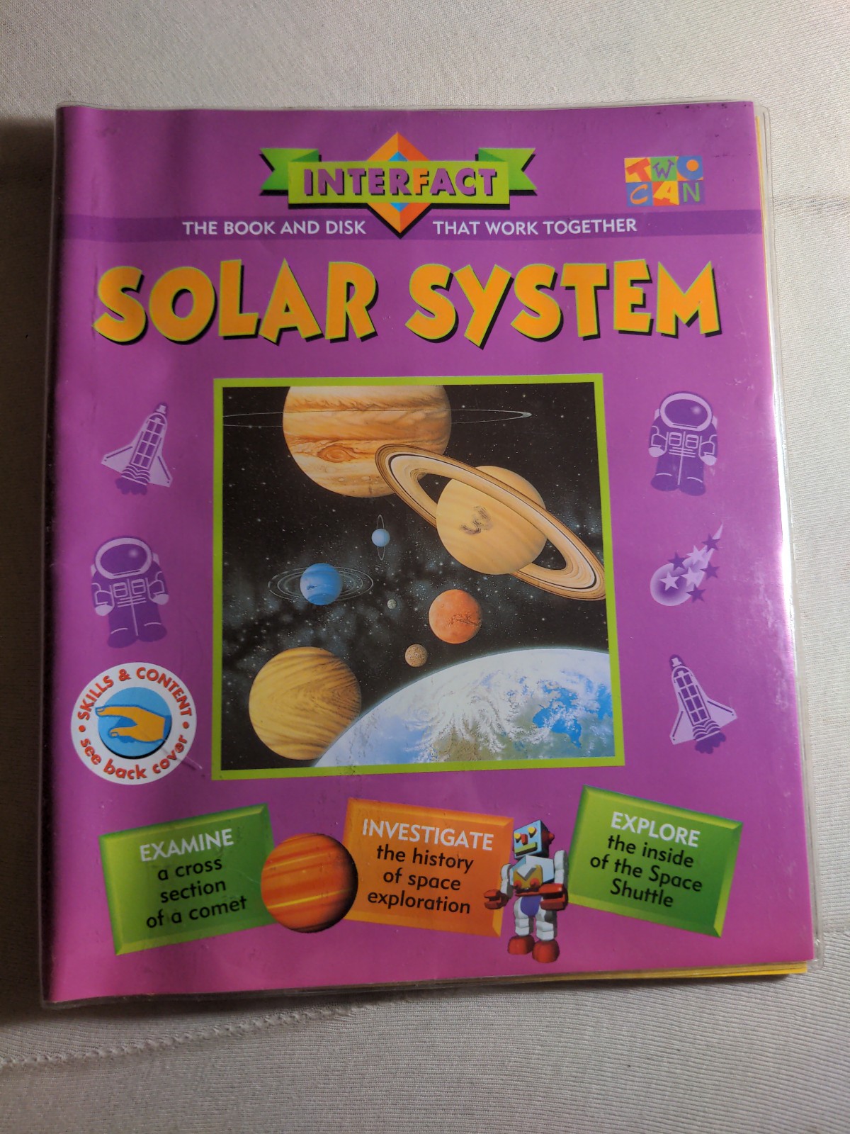 Solar System & Volcanoes Interfact CD ROM/Books VG Con.