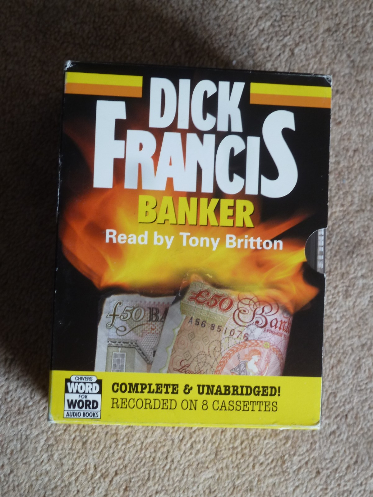 DICK FRANCIS – BANKER – AUDIO BOOKS – TALKING BOOKS ( 8 CASSETTES )