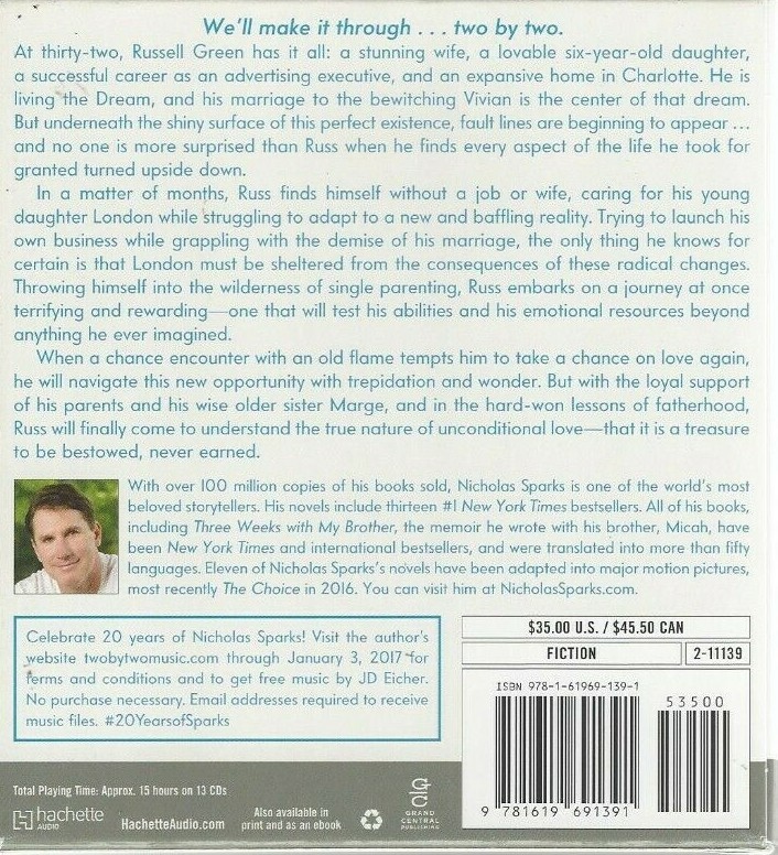 Two by Two by Nicholas Sparks (15 hours on 13 Compact Disc, Unabridged edition)