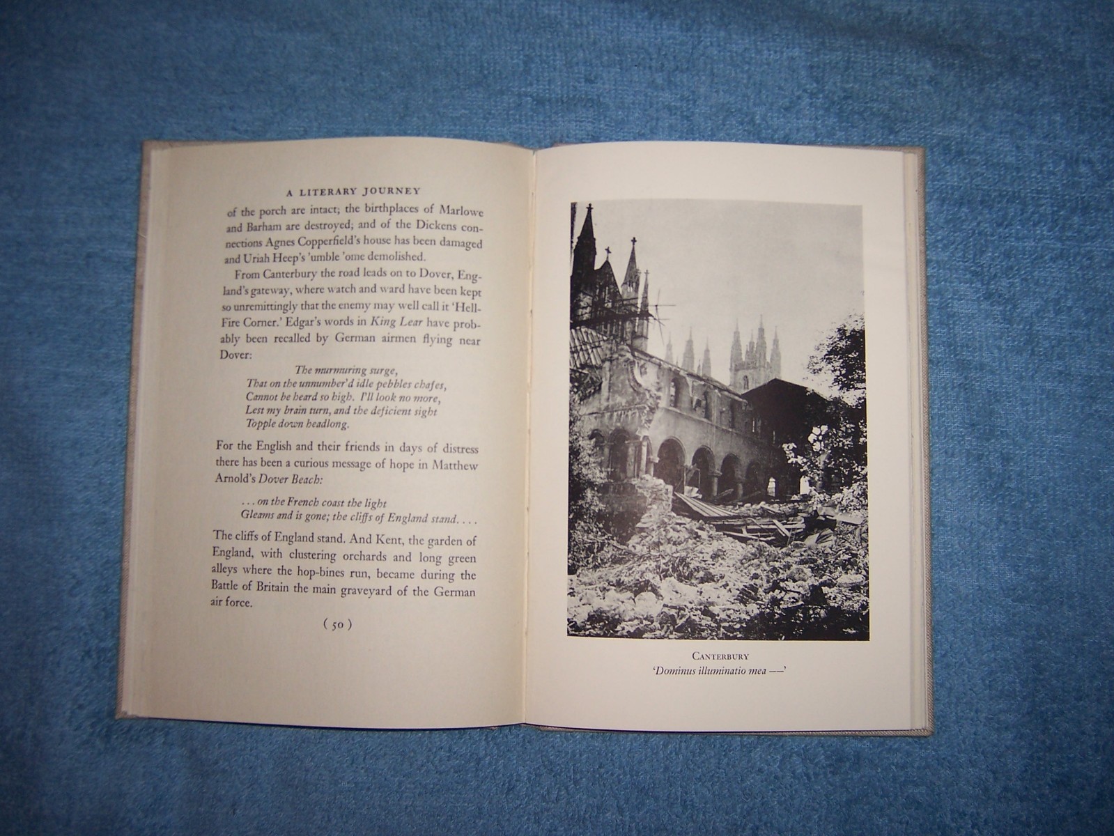 A LITERARY JOURNEY THROUGH WARTIME BRITAIN/1st Ed/HC/War/Military/WWII 1939-45