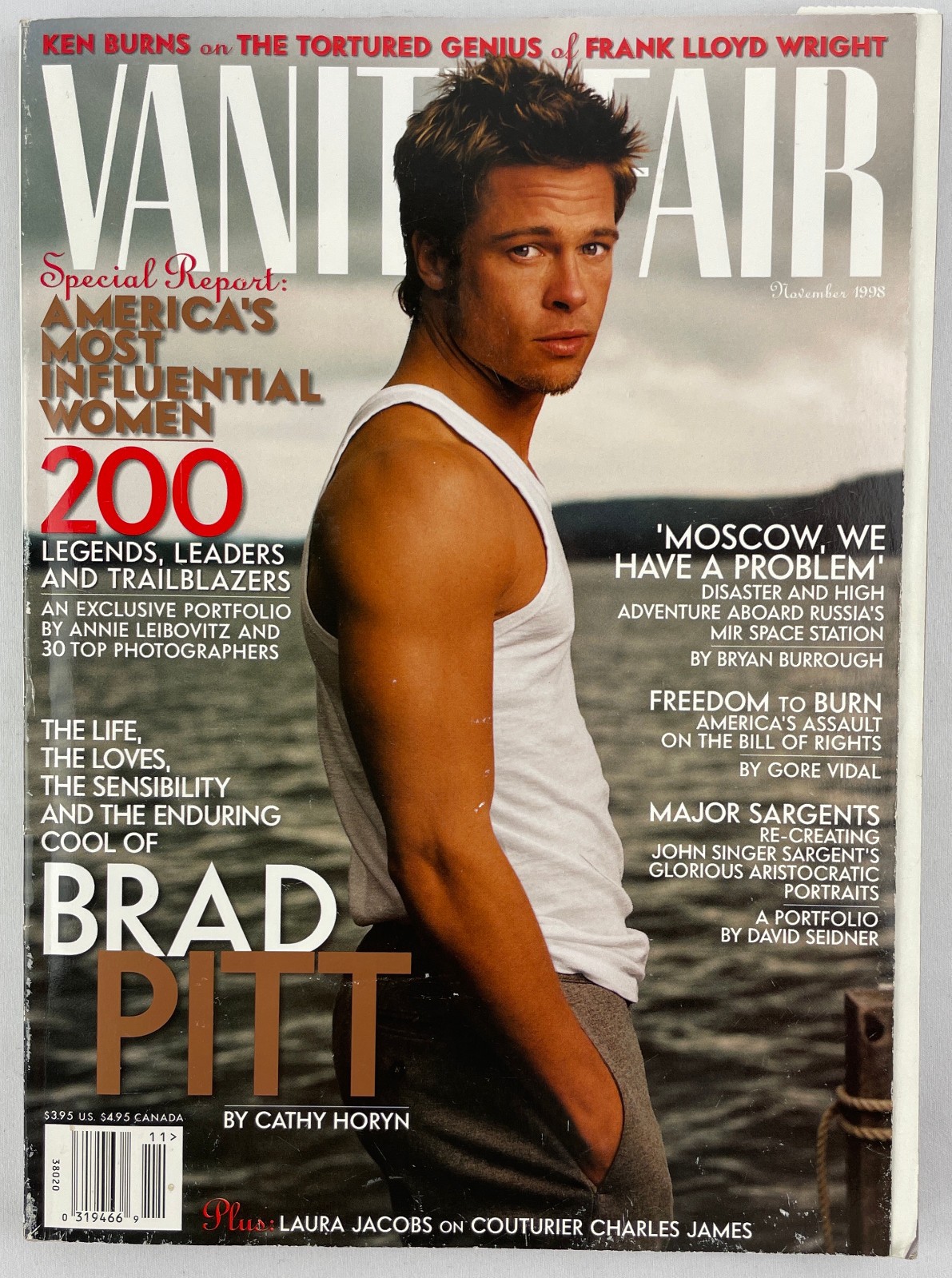Vanity Fair Magazine, November 1998, No. 459, Brad Pitt, Frank LLoyd Wright