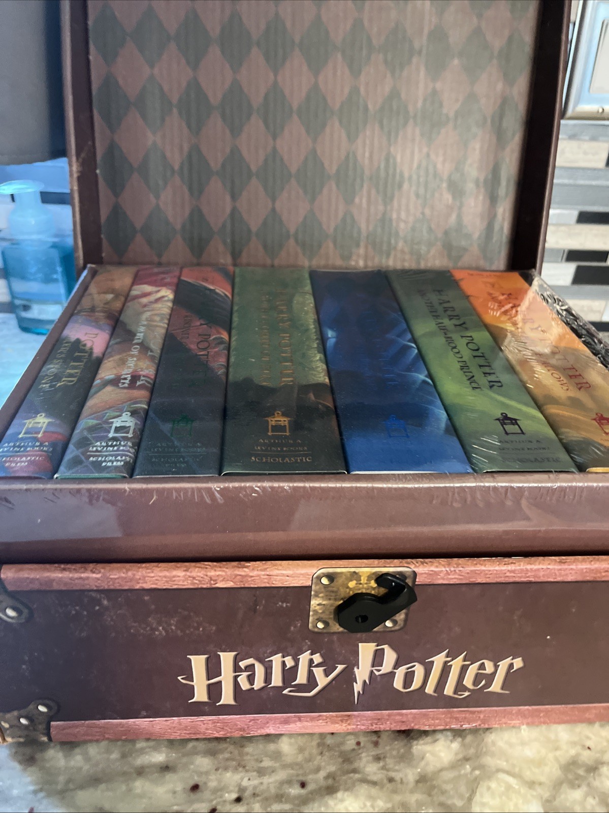 Limited Edition Harry Potter Trunk Box Set Books 1-7 1st Edition Hardcover NOS