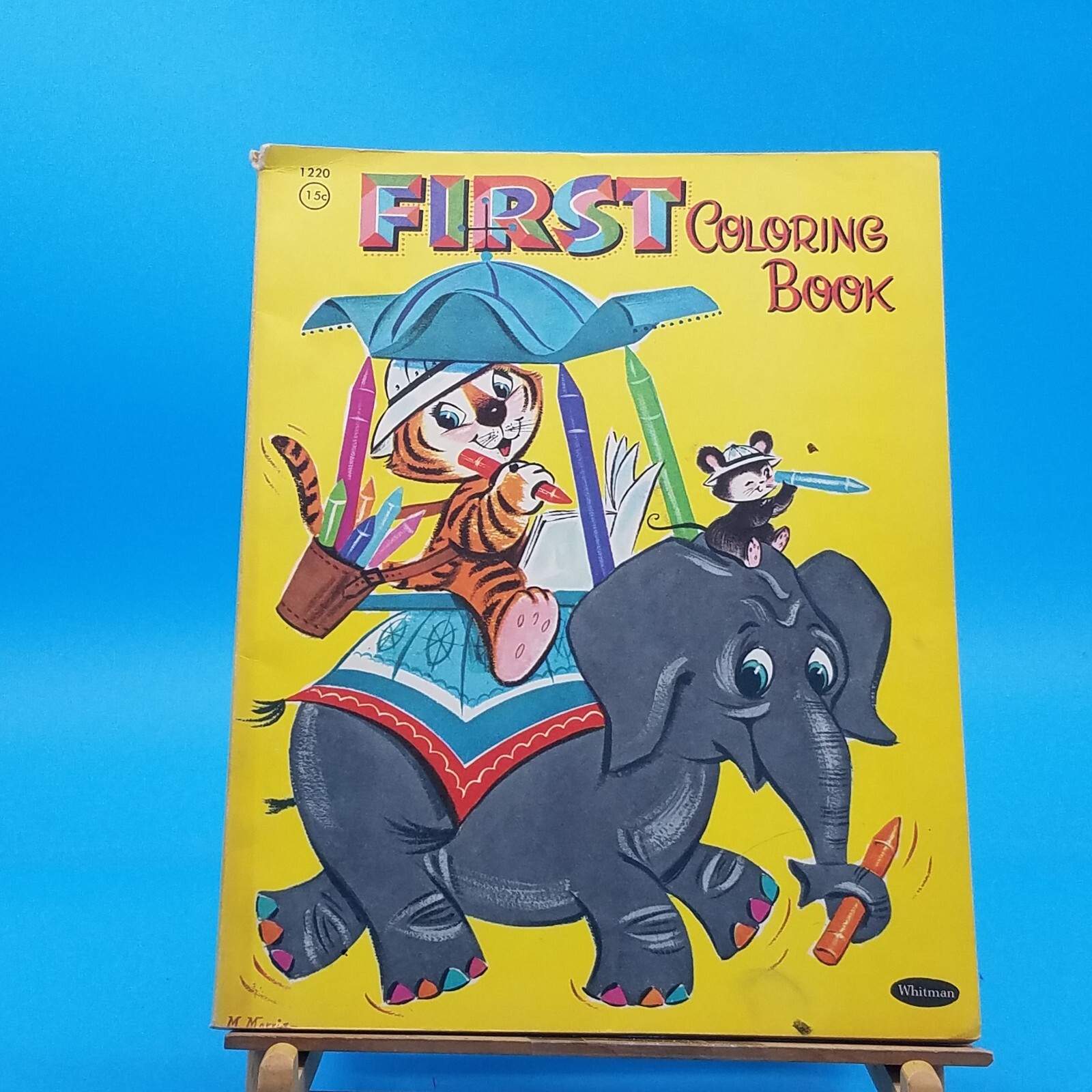 First coloring book Whitman 1957 number1220 one page color in it