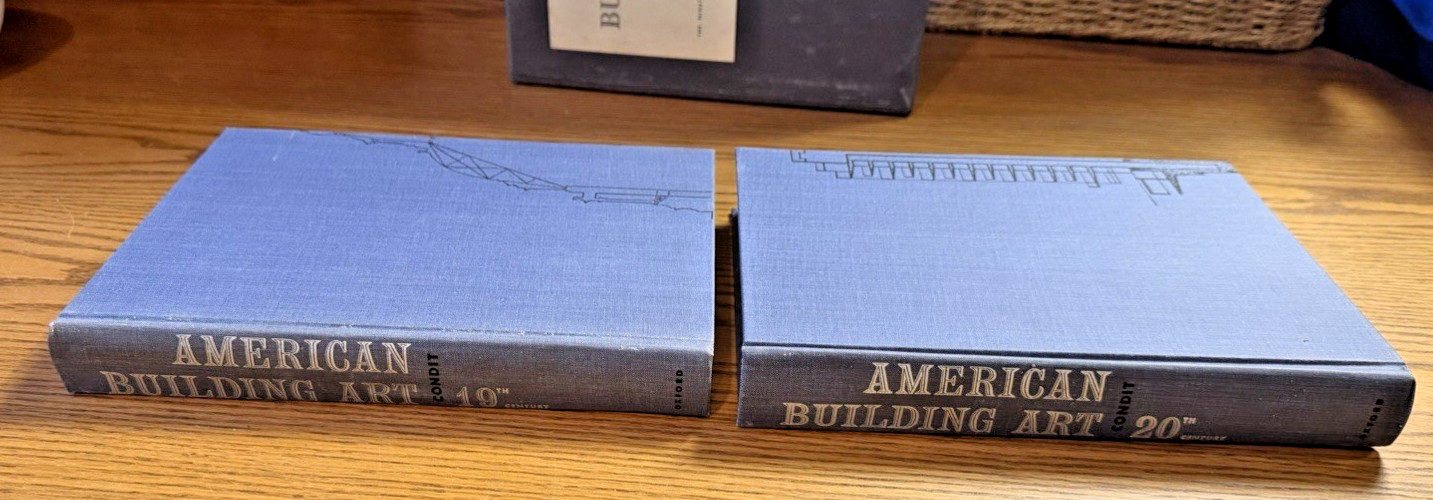 American Building Art Book Set Carl W. Condit 1960 1961 Oxford 19th 20th Century