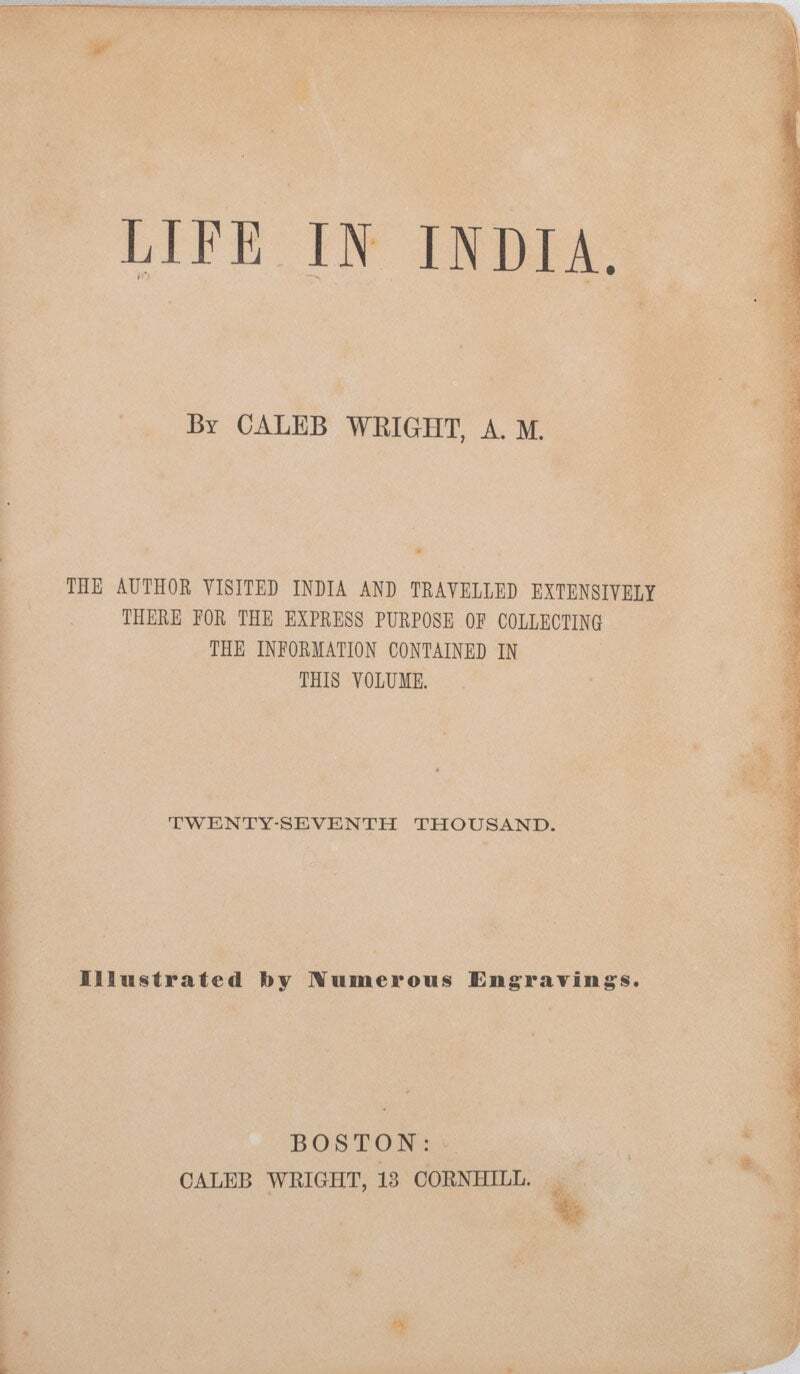 CALEB WRIGHT / Life in India The author visited India and travelled extensively