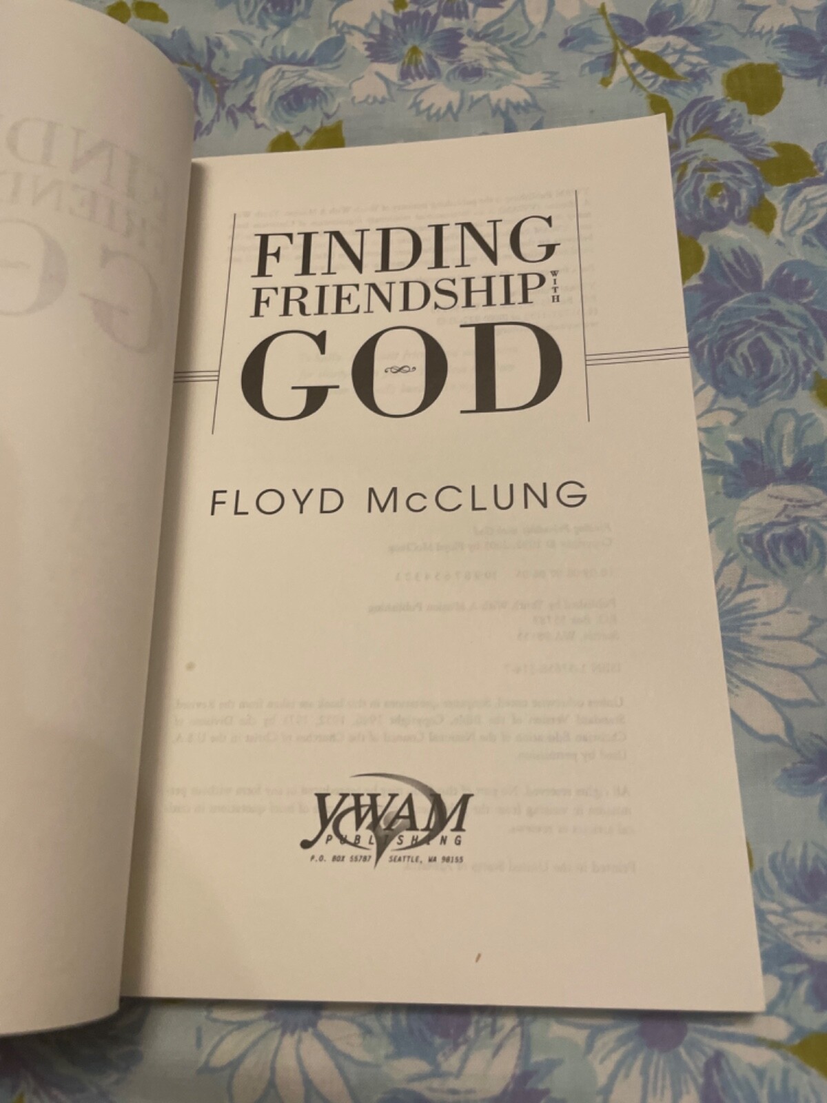 BOOK Finding Friendship with God FLOYD MCCLUNG paperback ywam publishing