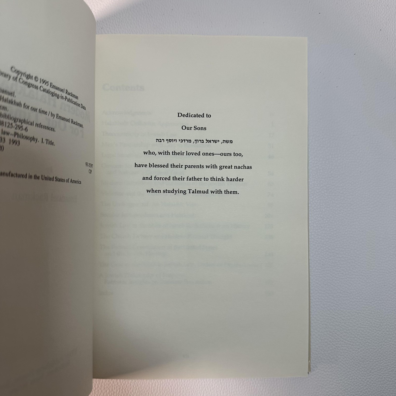 Vintage Modern Halakhah For Our Time Emanuel Rackman Ktav Hardcover Jewish Law