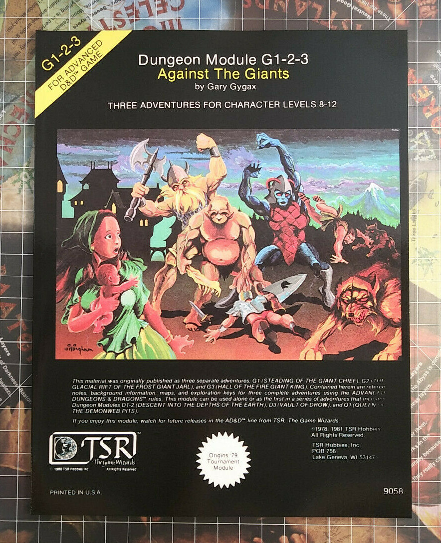 G1-2-3 Against the Giants – Dungeons & Dragons – D&D – AD&D