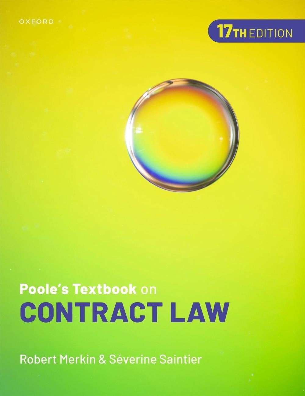 Poole’s Textbook on Contract Law by Robert Merkin Paperback Book