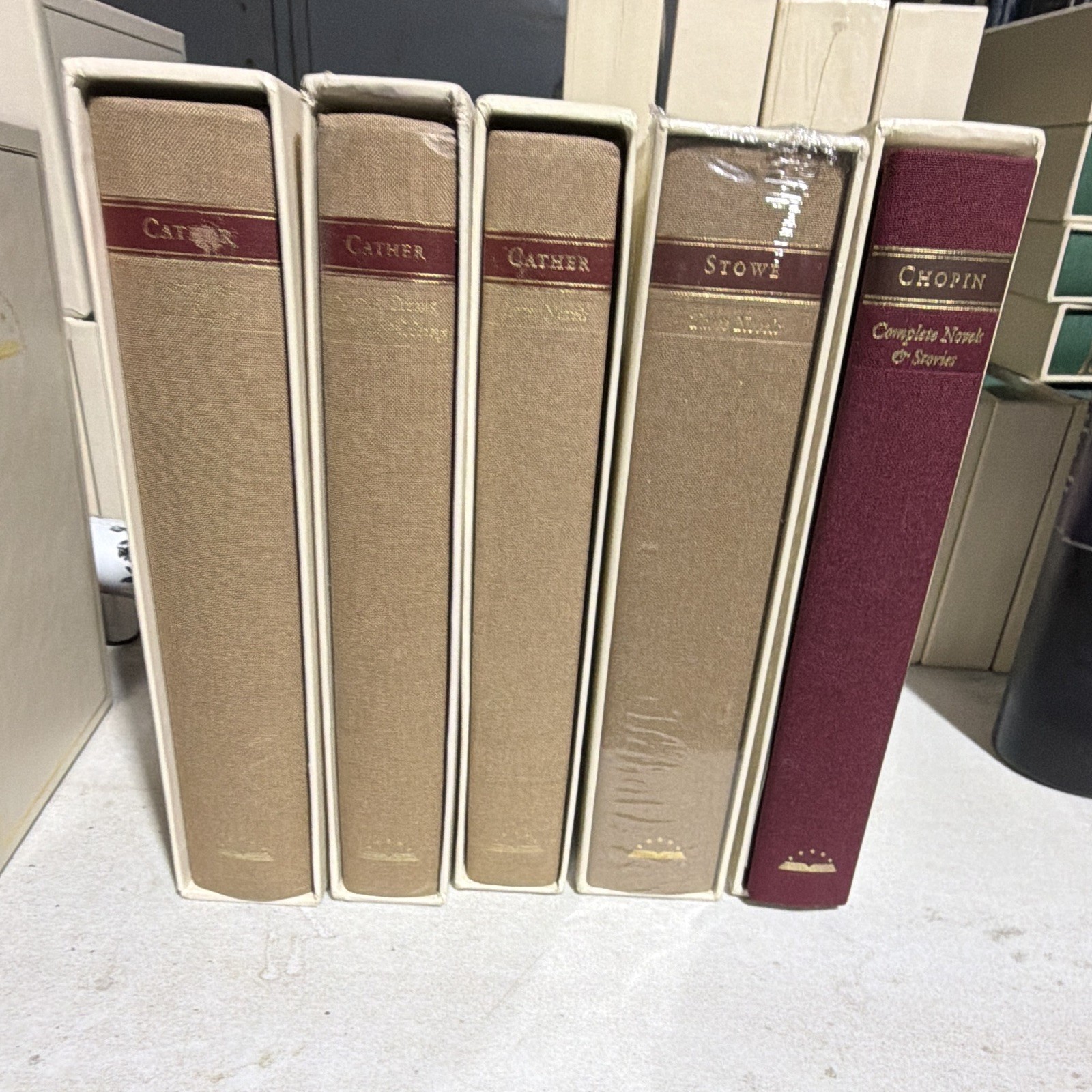 Library of America Lot J.D. Salinger Stowe Kate Chopin HC Slipcase VG