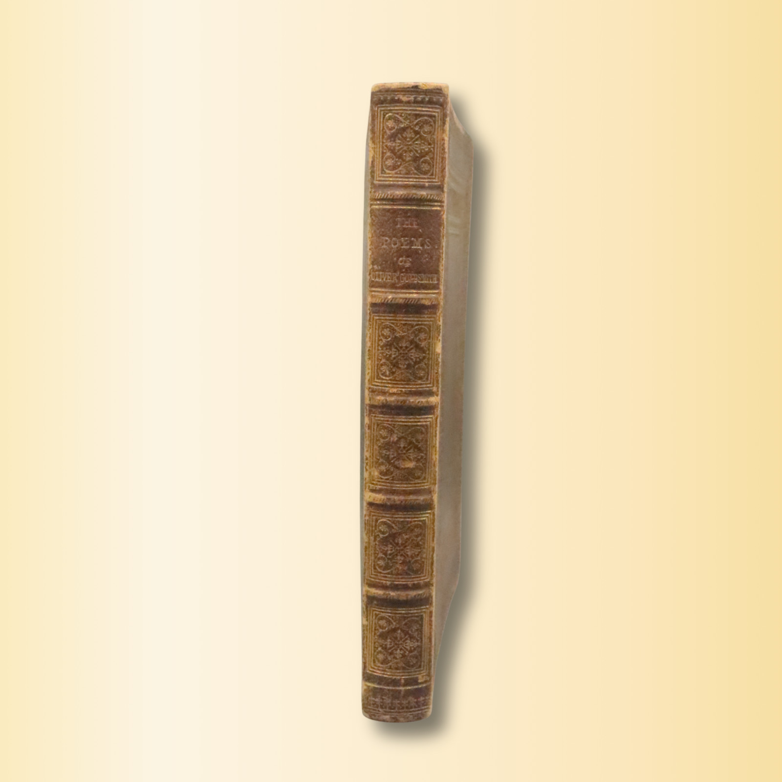 Rare 1859 Poems of Oliver Goldsmith Full Leather Gilt AEG Birket Foster Humphrey