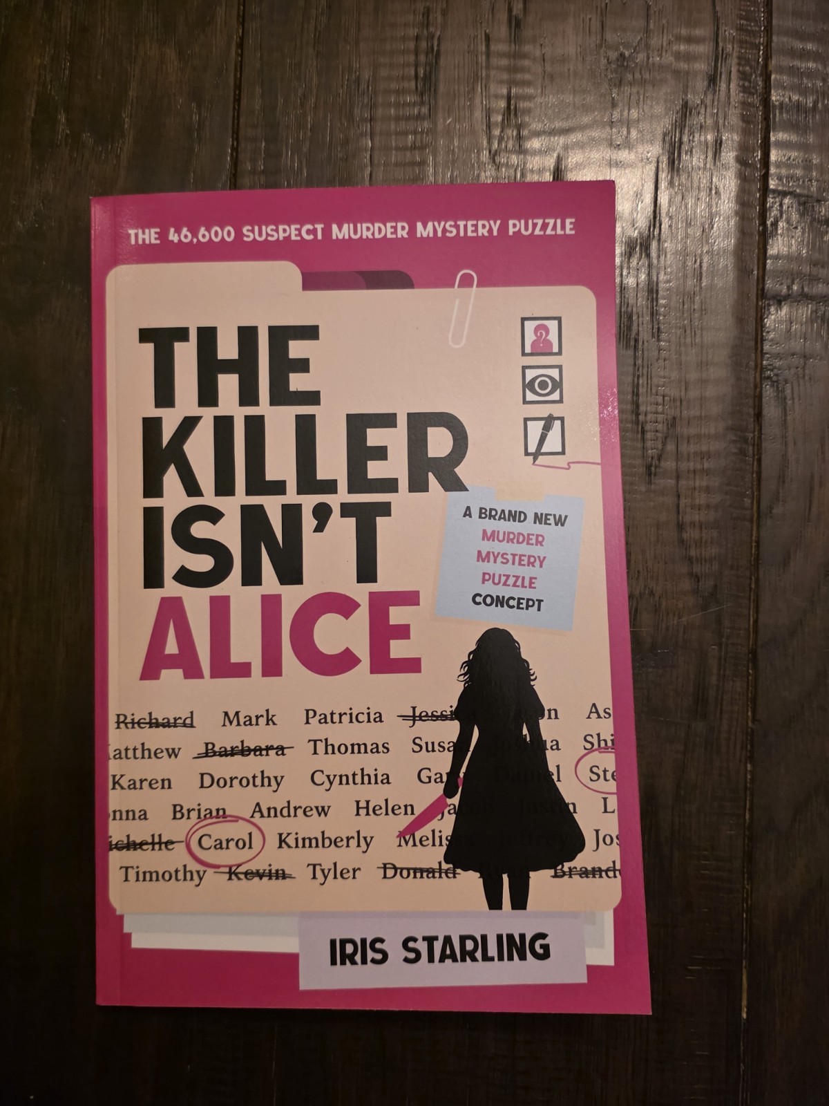 The Killer Isn’t Alice Murder Mystery Logic Puzzle Paperback Book NEW NEW