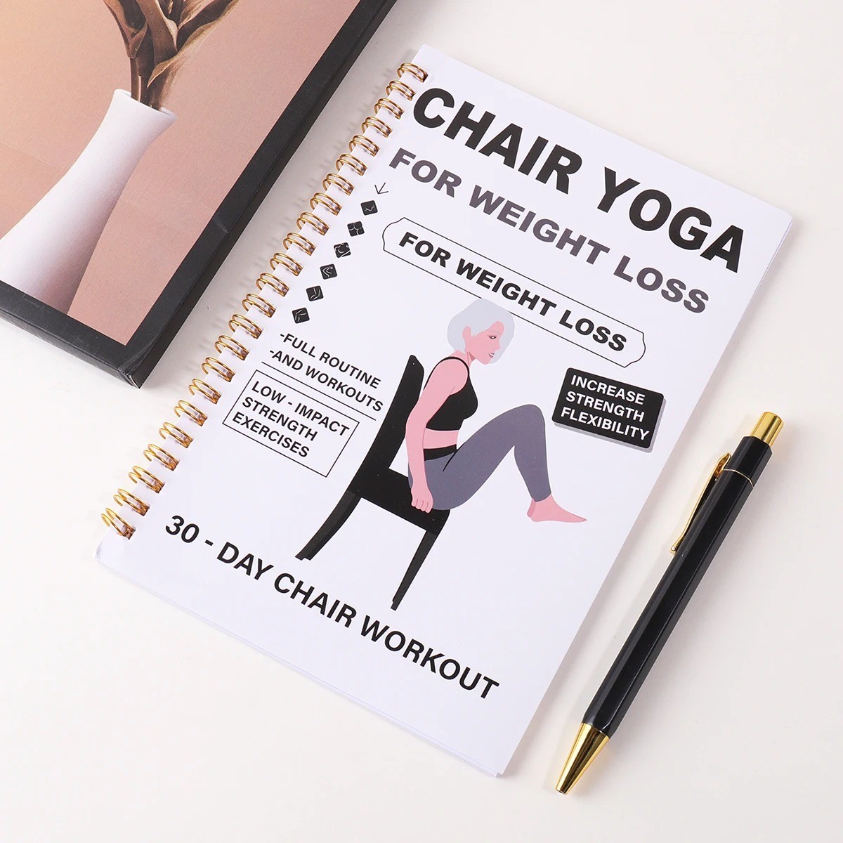 Chair Yoga Guide Weight Loss Strength Flexibility Seated Workout Book