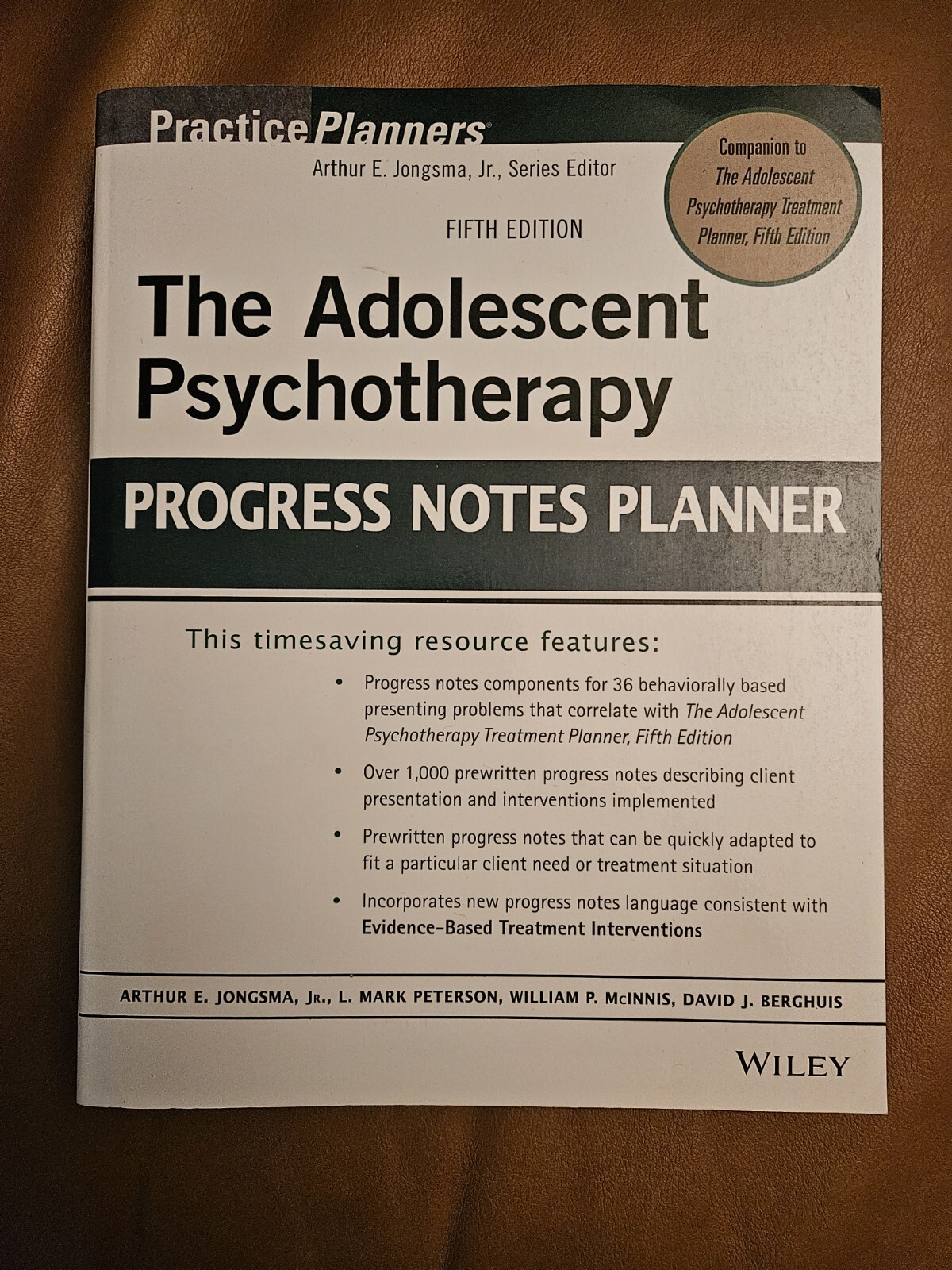 Practiceplanners Ser.: Adolescent Psychotherapy Progress Notes Planner by L….